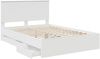 vidaXL Bettrahmen mit Schubladen Weiß 140 x 190 cm Ingenieurs Holz 3409454 Bild 5