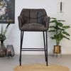 Bronx71 Barhocker Aaron Microfaser mit Armlehne anthrazit 82cm Bild 3