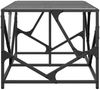 vidaXL Couchtisch mit Glasplatte Schwarz 98,5x50x41 cm Stahl 845997 Bild 5