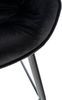 2er Set Barhocker KUTOR - Samt Schwarz 54x57.5x103 cm | Barstuhl Mit Lehne Tresenhocker Tresenstuhl Kneipenhocker Kneipenstuhl Bild 5