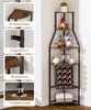 Yorbay Weinregal Eck-Weinregal Glashalter & Weinfach, Industrial Bar-Schrank Bild 3