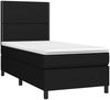 vidaXL Boxspringbett mit Matratze Schwarz 80x200 cm Stoff, Härtegrad: H2 [3141651] Bild 3
