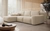 Selsey 'Carnos' Ecksofa mit Schlaffunktion, Ballkissen, Chenillebezug, Beige, linksseitig Bild 3