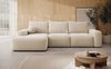 Selsey 'Carnos' Ecksofa mit Schlaffunktion, Ballkissen, Chenillebezug, Beige, linksseitig Bild 2
