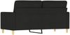 vidaXL 2-Sitzer-Sofa Schwarz 140 cm Stoff 359239 Bild 5