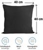 Komfortec 100% Baumwolle Kissenbezüge 2er Set 40x60 cm, Superweicher Premium Jersey Kopfkissenbezug 150 g/m², Kissenhülle, Schwarz Bild 3