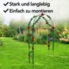 Brixy - 4er Set Rosenbögen - Gartenbögen - Rankhilfe - Blumenbögen - Für Kletterpflanzen - Metall - 240 x 140 x 38 cm pro Stück - Schwarz Bild 2