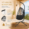 Makika Hängesessel mit Gestell, höhenverstellbar aus Polyrattan, Schwarz, 95 x 93 x 197 cm Bild 3
