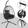 Makika Hängesessel mit Gestell, höhenverstellbar aus Polyrattan, Schwarz, 95 x 93 x 197 cm Bild 5