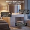 Bellamio 'Livny' Schminktisch mit Spiegel, LED-Beleuchtung, mit 5 Schubladen, beidseitig montierbar, weiß Hochglanz, 80x53x110 cm, LED-Beleuchtung mit mit 3 einstellbaren Lichtfarben Bild 4