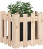 vidaXL Pflanzkübel Lattenzaun-Design 40x40x40 cm Massivholz Kiefer 832447 Bild 3