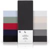 Blumtal® Basics Jersey (2er-Set) Spannbettlaken 90x200 cm -Oeko-TEX Zertifiziert, 100% Baumwolle Bettlaken, bis 20cm Matratzenhöhe, Anthrazit Bild 5