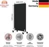Rheinland Möbel FocusWall STWR1014 – Akustik-Stellwand 1000×1400 mm in Stofffarbe Havana inkl. Rollen – Mobile Schreibtisch-Trennwand für Büro & Homeoffice – Schallschutz – Made in Germany Bild 2