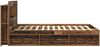 vidaXL Bettgestell mit Stauraum Altholz 135 x 190 cm Holzwerkstoff 3433482 Bild 4