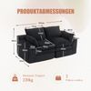 Flieks Modulares 2-Sitzer Cordsofa, mit Kissen & 2 Seitentaschen, 3‑lagiger Schaumstoff + Federkern, Schwarz Bild 4