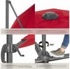 tectake Ampelschirm Sonnenschirm mit Winddach, UV-Schutz 50+, Inkl. Schutzhülle, Ø 300, Balkonschirm Daria, für Außen in Weinrot, leichtgängiger Mechanismus mit Fußpedal, 6 einstellbare Neigungsstufen Bild 4