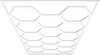 Barberpub Hexagon LED Garage Light, 68970LM 6500K Hexagon LED Beleuchtung für Werkstatt, Friseursalon, 14 Grid, LP005/nicht dimmbar, PVC-Rahmen Bild 1