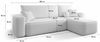 Ecksofa Schlafsofa Sofa AGEPO Stoff Quelle Weiss Ottomane Links Bild 5