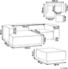 Ecksofa mit Ottomane APRICA Beige Rechtsseitig Bild 2