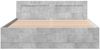 vidaXL Bettgestell mit Kopfteil Betongrau 160x200 cm Holzwerkstoff 3295551 Bild 5