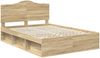 vidaXL Bettrahmen Sonoma 140 x 190 cm Massives Kiefernholz 3413310 Bild 2