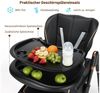 oyajia Kinderstuhl 3in1 Babywippe für Kinder, höhenverstellbar klappbar (Babystuhl mit Tablett und 5-Punkt-Gurt, Fußstütze, Einfach zu Reinigen), Baby Wippe, ab 6 Monaten bis 3 Jahren Bild 2