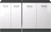 Dachschrägenschrank-Set Rion Weiß Hochglanz 140 cm 2er Set Schrankkorpuss 60 cm Tiefe Vicco Bild 4