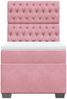 vidaXL Boxspringbett mit Matratze Rosa 100x200 cm Samt 3290845 Bild 4
