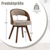 Flieks Esszimmerstuhl 2er Set, 360° drehbar, Buchenholz & Khakifarbenes Kissen Bild 4