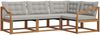 vidaXL Outdoor-Sofagarnitur mit Kissen 4 pcs Natürlich und Hellgrau 3369418 Bild 2