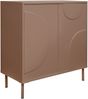 Sideboard Holea mit 2 Türen 75x70x34 cm Mocha Mousse Braun [en. casa] Bild 3