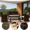 CLP Polyrattan Sitzgruppe Toruba mit Tisch Sesseln Sofa wetterfest für den Garten,braun Bild 4