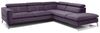Ecksofa Sofa REZA Polyesterstoff Violett Ottomane Rechts Bild 2