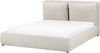 Bett mit Stauraum BAJONNA Stoff Beige 160 x 200 cm Bild 4