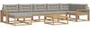 vidaXL Outdoor-Sofagarnitur 8 pcs Weiß und Hellgrau 3386800 Bild 2