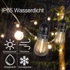 ZMH LED Lichterkette Innen Außen Glühbirnen Lichterkette 7,6m/15m 16-flammig, Weihnachtsdekoration Bild 3
