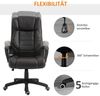 Drehstuhl 64x74x112-120 cm, ergonomischer Bürostuhl mit 6‑Punkte‑Massage, Braun, Bonded Leather Bild 5