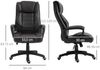 Drehstuhl 64x74x112-120 cm, ergonomischer Bürostuhl mit 6‑Punkte‑Massage, Braun, Bonded Leather Bild 3