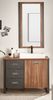 Badmöbel Set 3-teilig Auburn Eiche Stirling und Matera grau 91 x 205 cm Bild 2