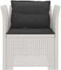 vidaXL 1-Sitzer Sessel mit Kissen Rattan-Look PP Weiß 8011877 Bild 4