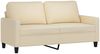 vidaXL 2-Sitzer-Sofa Creme 140 cm Stoff 359165 Bild 2