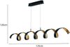 Ausgefallene LED Pendelleuchte HELIX Schwarz / Gold, Breite 125cm Bild 4