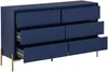 Vente-unique - KORASA Kommode Holz, Platte Blau - B 40 cm x H 82,5 cm x L 140 cm Bild 3