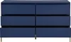 Vente-unique - KORASA Kommode Holz, Platte Blau - B 40 cm x H 82,5 cm x L 140 cm Bild 5
