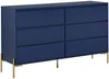 Vente-unique - KORASA Kommode Holz, Platte Blau - B 40 cm x H 82,5 cm x L 140 cm Bild 2