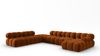 Micadoni Modulares Panorama Ecksofa Bellis 7-Sitzer Links Samt Bluvel Terrakotta Bild 2