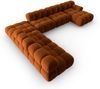 Micadoni Modulares Panorama Ecksofa Bellis 7-Sitzer Links Samt Bluvel Terrakotta Bild 3