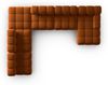 Micadoni Modulares Panorama Ecksofa Bellis 7-Sitzer Links Samt Bluvel Terrakotta Bild 5