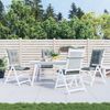 vidaXL Hochlehner-Auflagen 4 Stk. Melange Hellgrau 120x50x7 cm Stoff 4002347 Bild 3