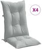 vidaXL Hochlehner-Auflagen 4 Stk. Melange Hellgrau 120x50x7 cm Stoff 4002347 Bild 2